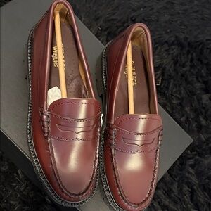 Venezia Burgundy Leather Loafers (GHBASS)